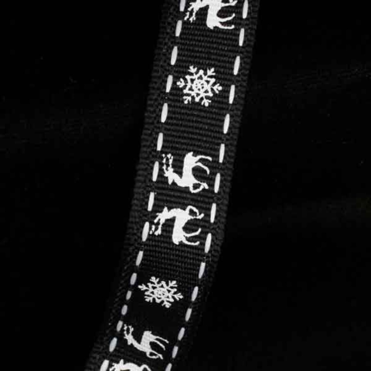 The Ribbon People Black and White Reindeer Wired Craft Ribbon 0.5" x 54 Yards